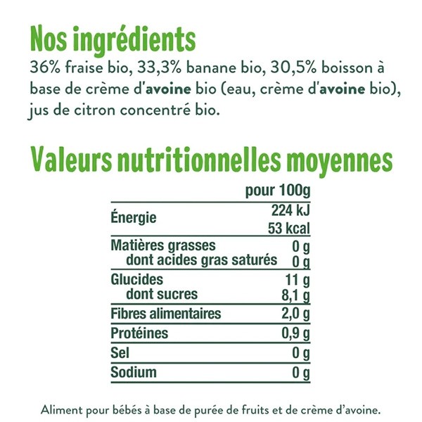 Good Goût brassé végétal Fraise Banane Bio