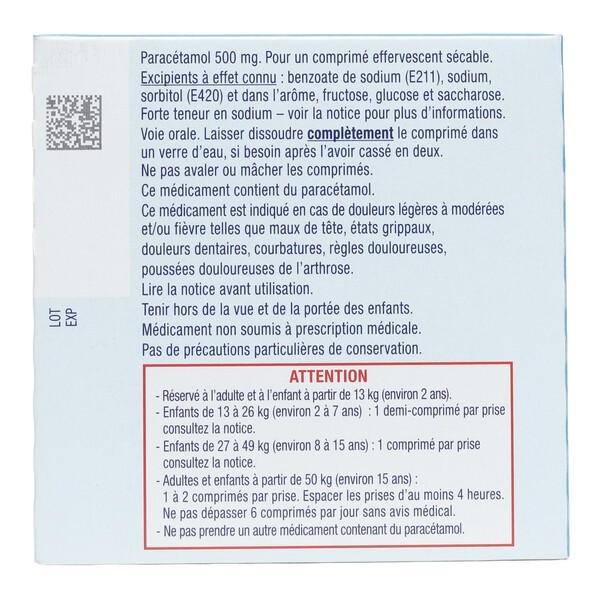 EfferalganMed 500 comprimé effervescent