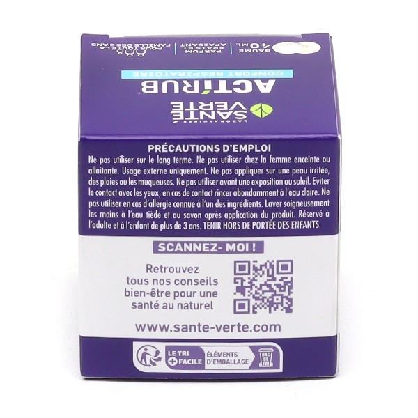 Santé Verte Actirub baume pectoral