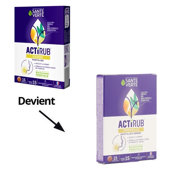 Santé Verte Actirub Propolis pastilles