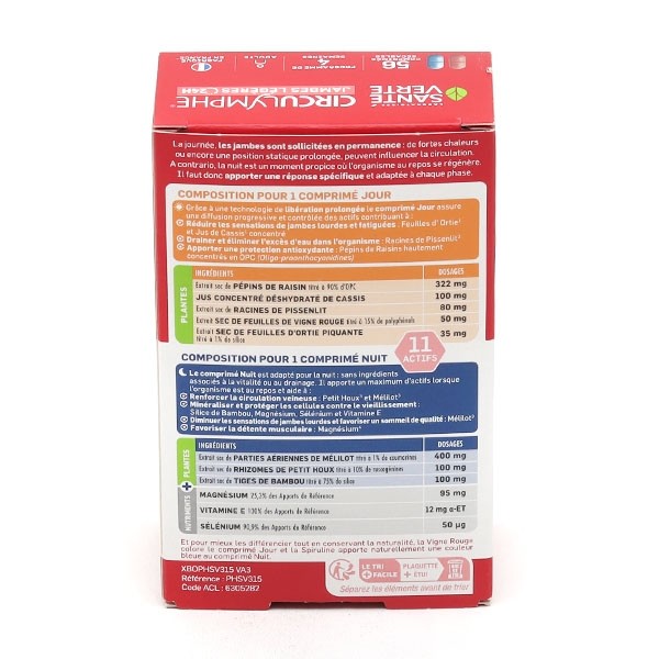 Circulymphe Jambes légères Jour Nuit comprimés
