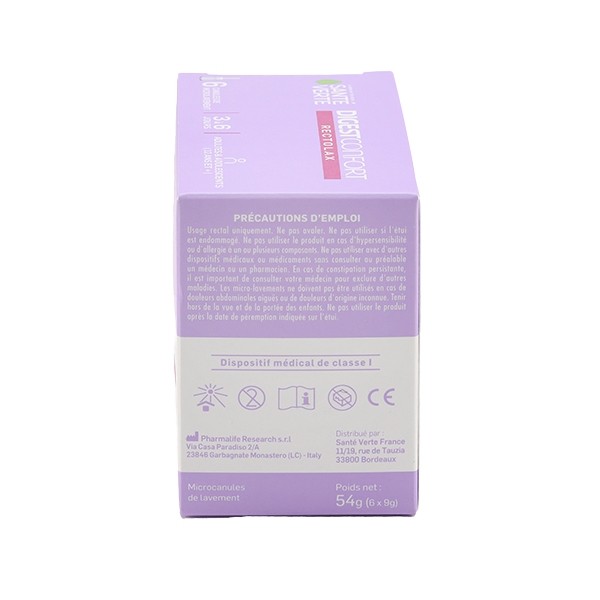 Santé Verte DigestConfort Rectolax lavement constipation