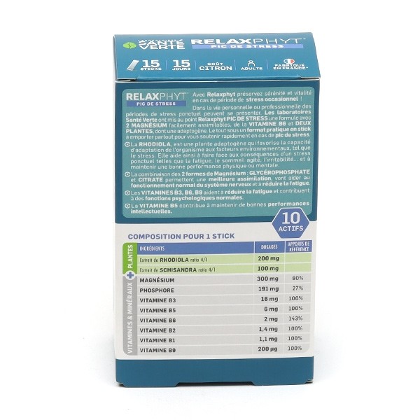 Santé Verte Relaxphyt pic de stress sticks