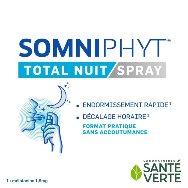 Santé Verte Somniphyt Total nuit spray 1,9 mg mélatonine