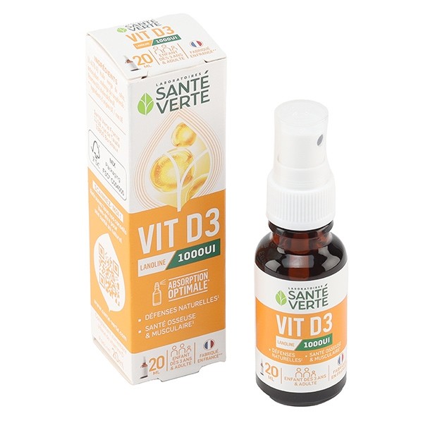 Santé verte Vit D3 1000 UI spray