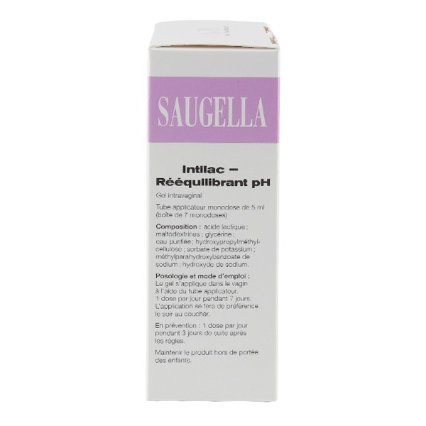Saugella Intilac rééquilibrant pH gel intravaginal unidoses