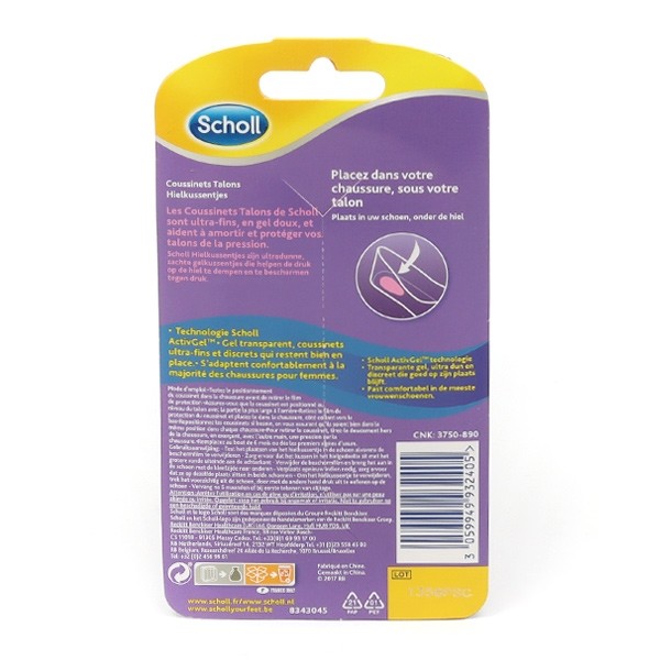 Scholl ActivGel coussinets talons 1 paire