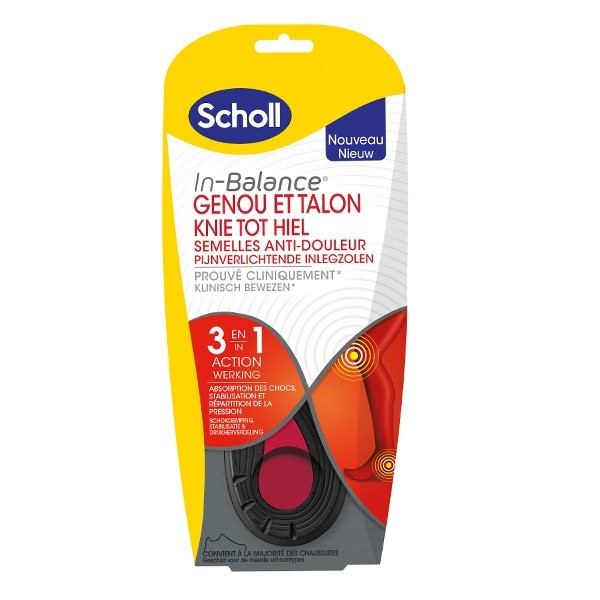Scholl Semelle anti douleur Genou et talon 1 paire