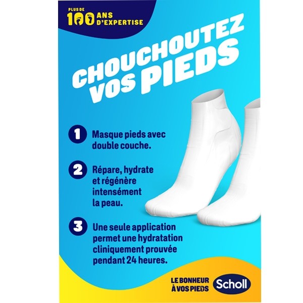 Scholl Masque Pieds nourrissant au miel de Manuka