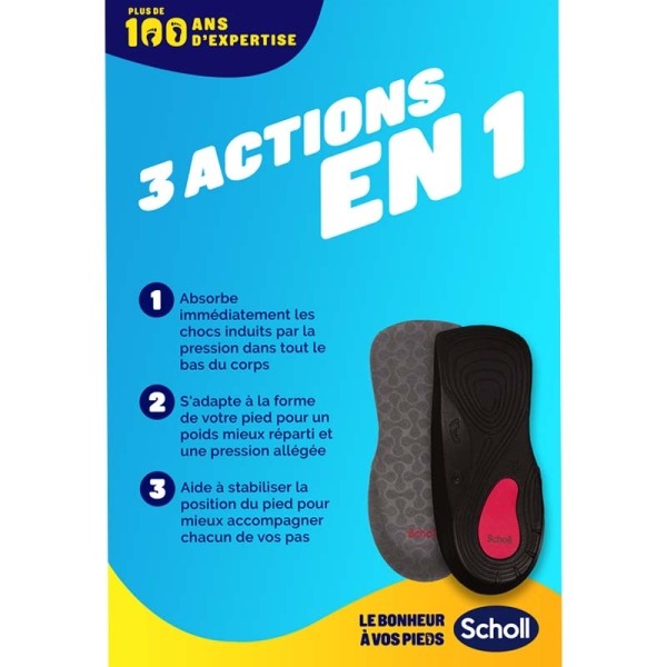 Scholl Semelle anti douleur Genou et talon 1 paire