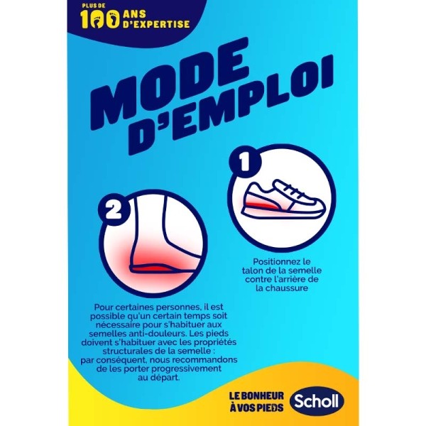 Scholl Semelle anti douleur Genou et talon 1 paire