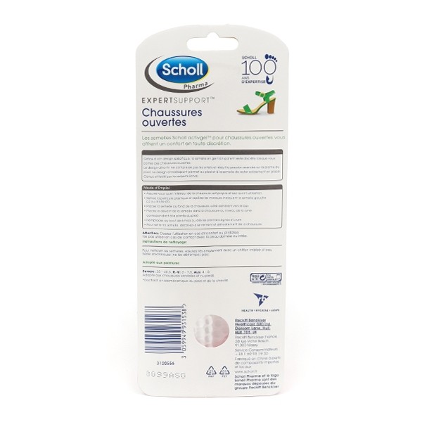 Scholl Activgel semelles chaussures ouvertes et sandales 1 paire