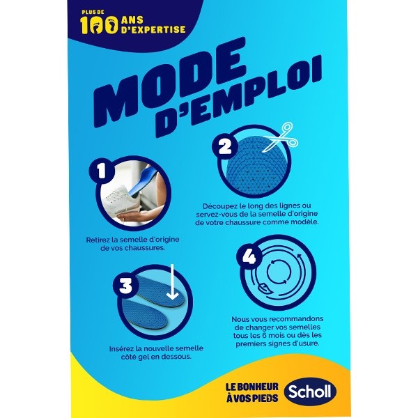 Scholl semelles pour Chaussures casual décontractées 1 paire