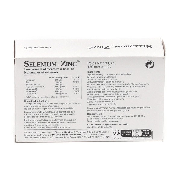 Selenium Zinc comprimés