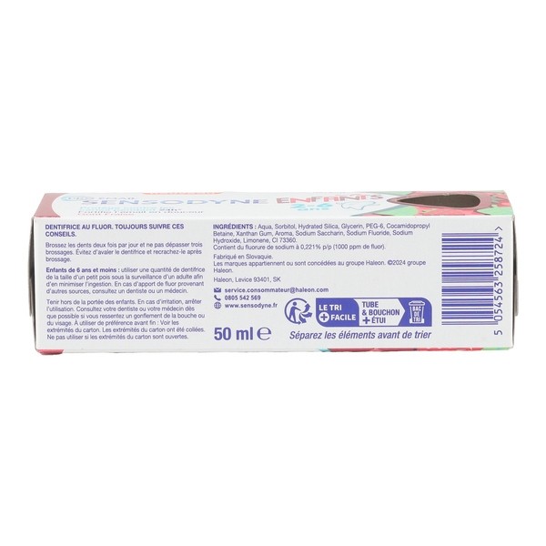 Sensodyne Pro émail dentifrice enfant 2-6 ans