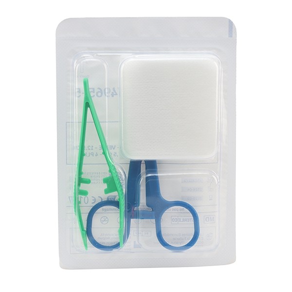 Set de pansement stérile 1 pince + 1 kocher + 5 compresses
