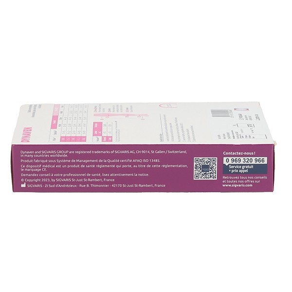 Sigvaris Dynaven Transparent Bas de Contention Pied ouvert Femme Classe 2