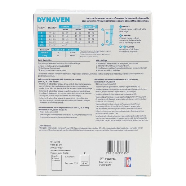 Sigvaris Dynaven Chaussettes de contention Homme Classe 2