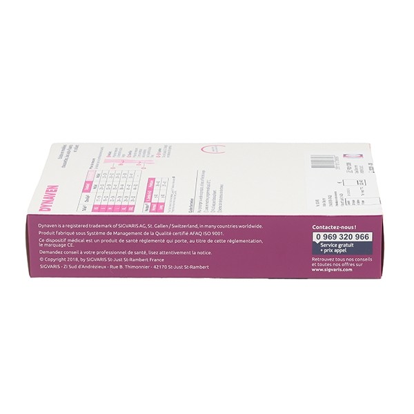 Sigvaris Dynaven Semi-opaque Chaussettes de Contention Femme Classe 3 Pieds ouverts