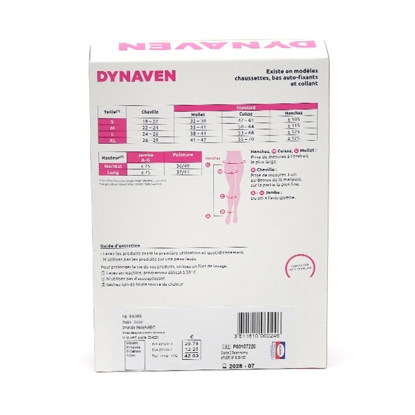 Sigvaris Dynaven Transparent Chaussettes de contention Pieds Ouverts Femme Classe 2