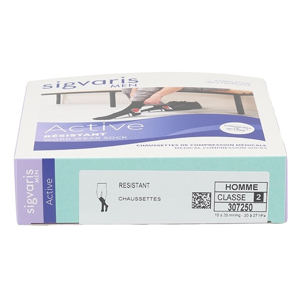 Sigvaris Active Résistant Chaussettes de contention Homme classe 2