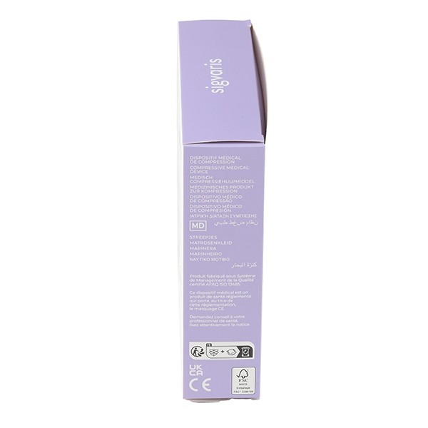 Sigvaris Styles Motifs Marinière Chaussettes de contention Femmes Classe 2