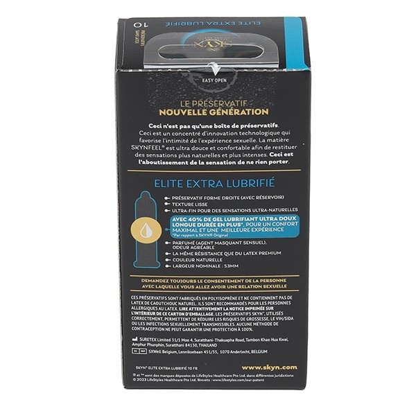 Manix Skyn Elite Extra Lubrifié préservatifs sans latex