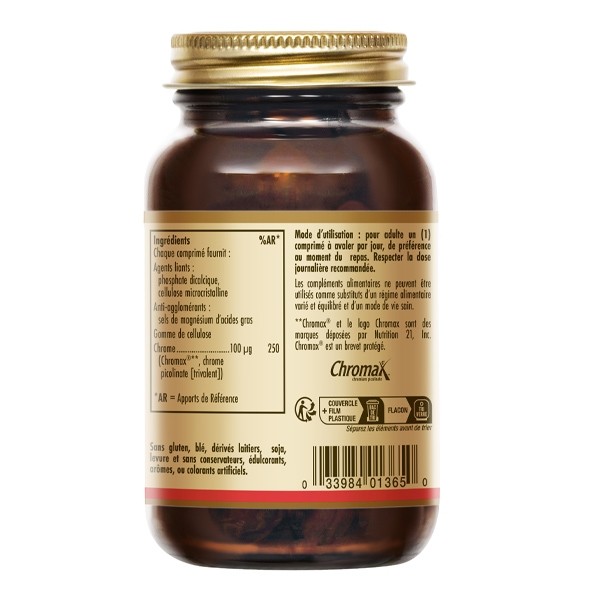 Solgar Chrome Picolinate 100 µg comprimés