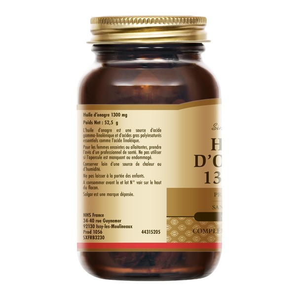 Solgar Huile d'onagre 1300 mg capsules