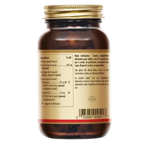 Solgar Huile de Foie de Morue capsules