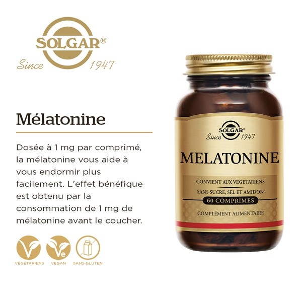 Solgar Mélatonine 1 mg comprimés