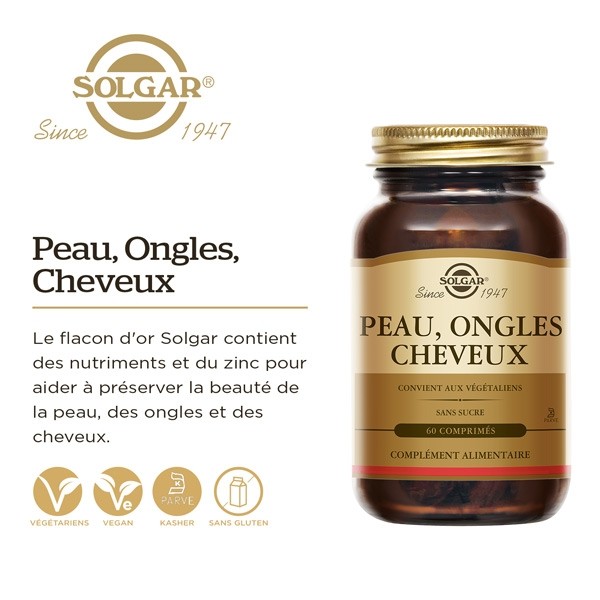 Solgar Peau, ongles, cheveux comprimés