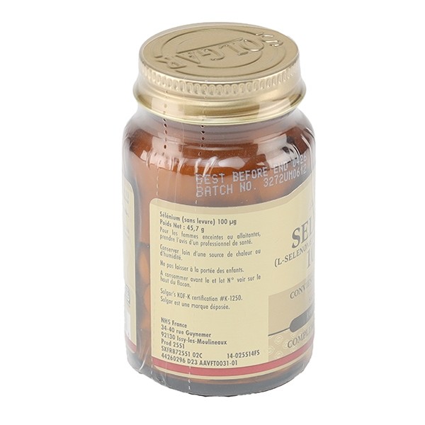 Solgar Sélénium 100 ug comprimés
