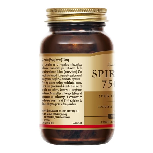 Solgar Spiruline 750 mg gélules