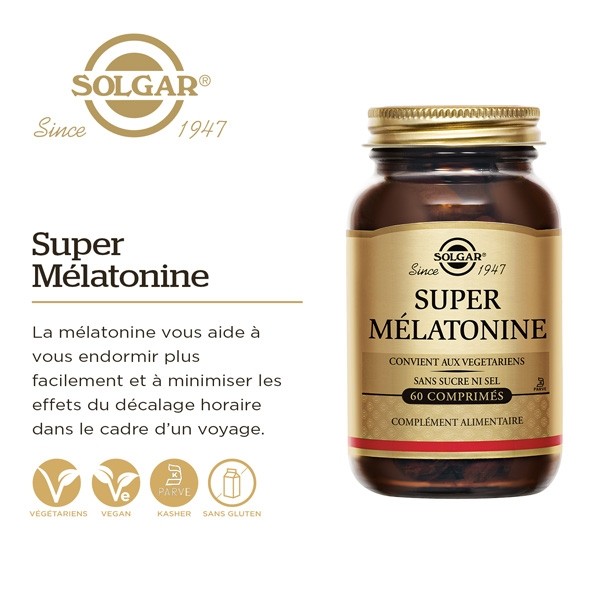 Solgar Super Mélatonine 1.9 mg comprimés