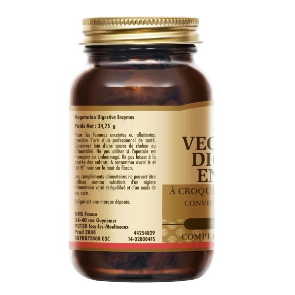 Solgar vegetarian digestives enzymes comprimés