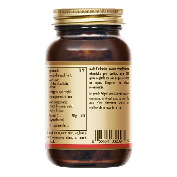 Solgar Vitamine B12 500 µg gélules