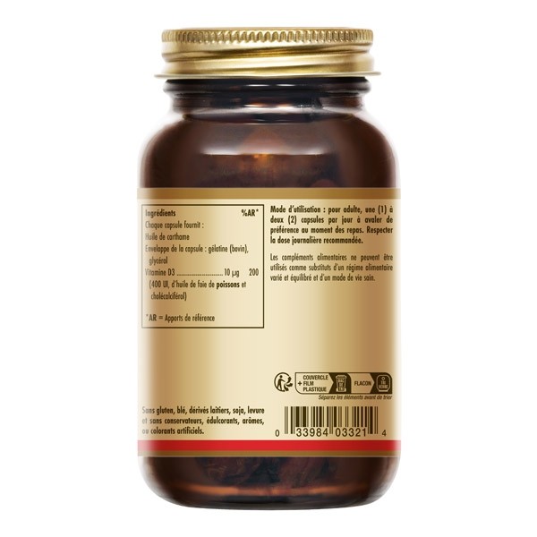 Solgar vitamine D3 400 UI capsules