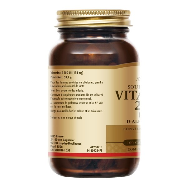 Solgar vitamine E 200 UI capsules