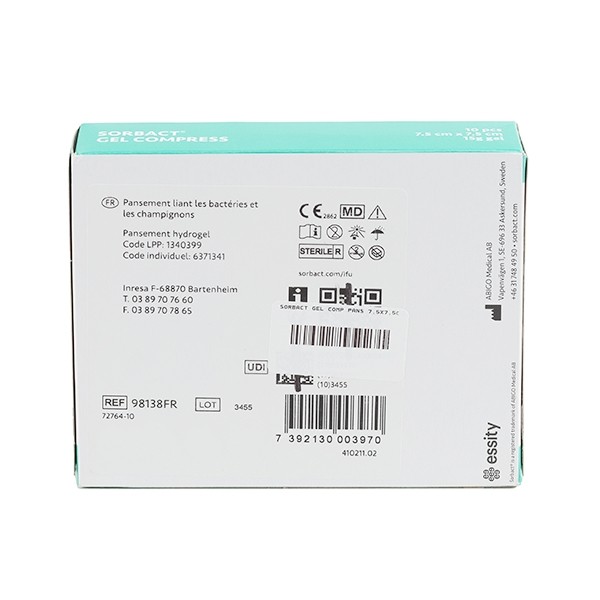 Sorbact Pansement hydrogel en compresse
