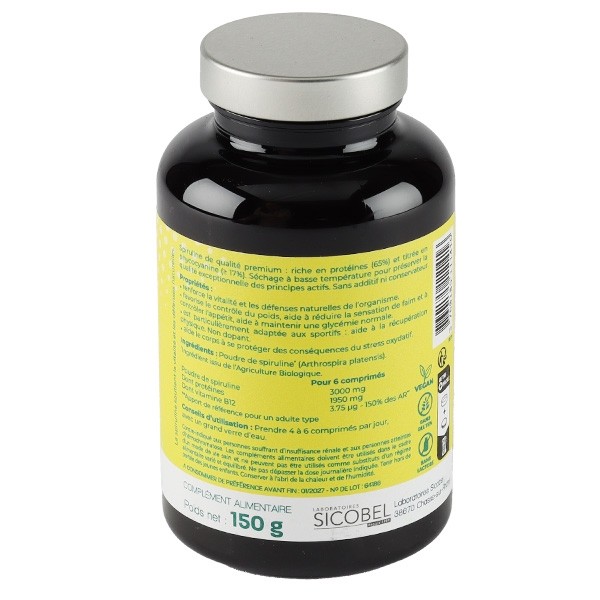 Spiruline bio 500 mg comprimés