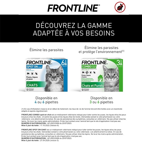 Frontline chat pipette anti puce