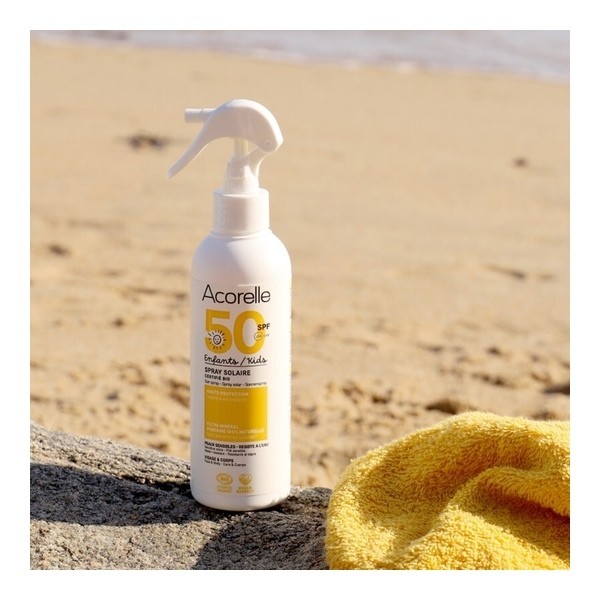Acorelle Spray solaire enfant SPF 50 bio