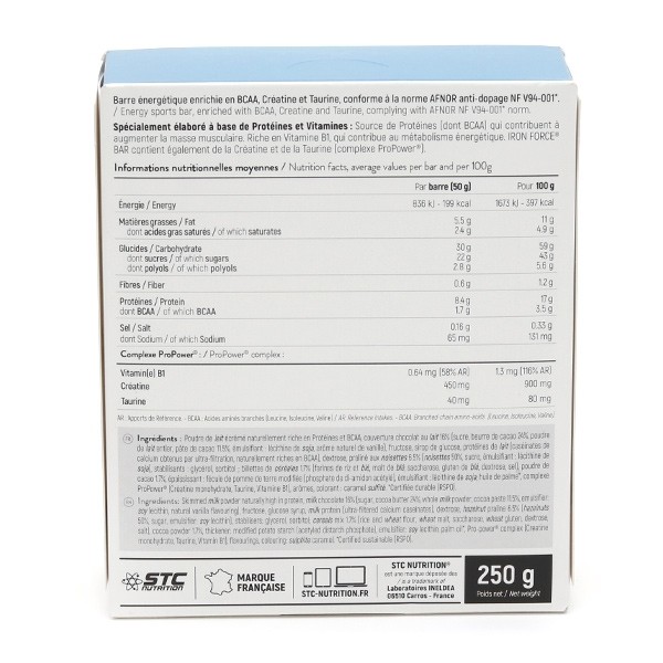 STC Nutrition Iron Force Bar chocolat praliné barres