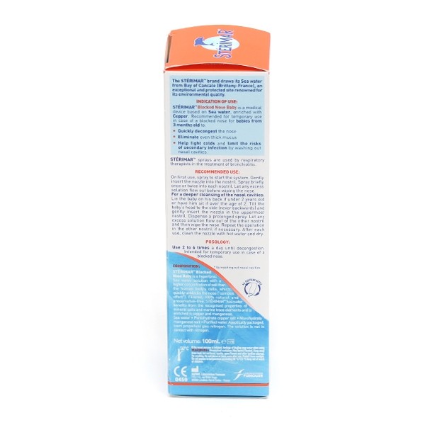 Stérimar Nez bouché bébé Spray hypertonique