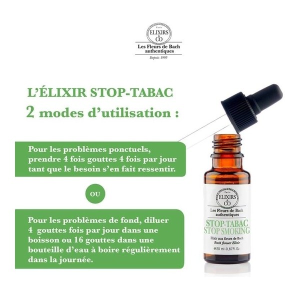 Elixirs and Co Fleurs de Bach Stop Tabac gouttes bio