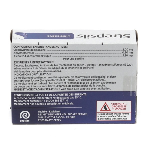 Strepsils lidocaine pastilles
