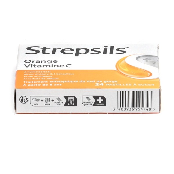 Strepsils orange vitamine C pastilles