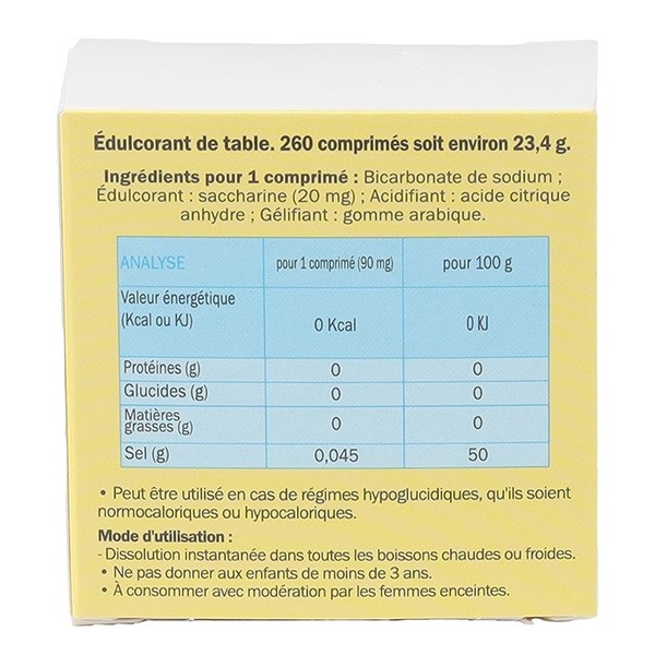 Sucrédulcor édulcorant de table comprimés