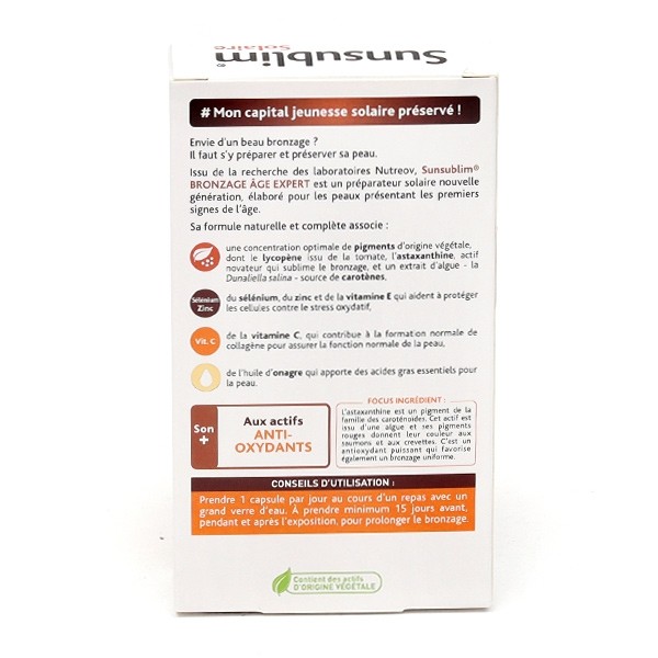 Sunsublim Solaire Bronzage Age expert capsules